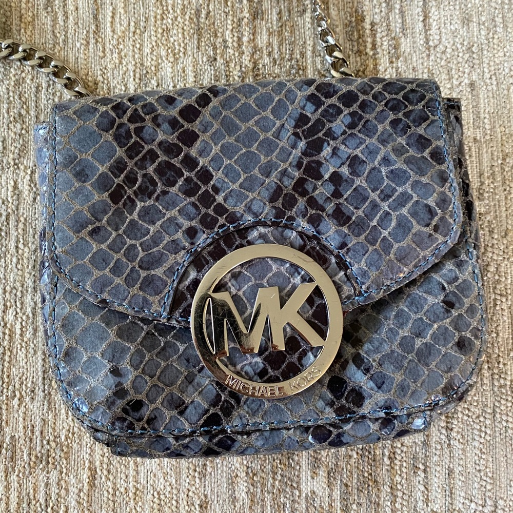 Michael Kors python snakeskin crossbody bag